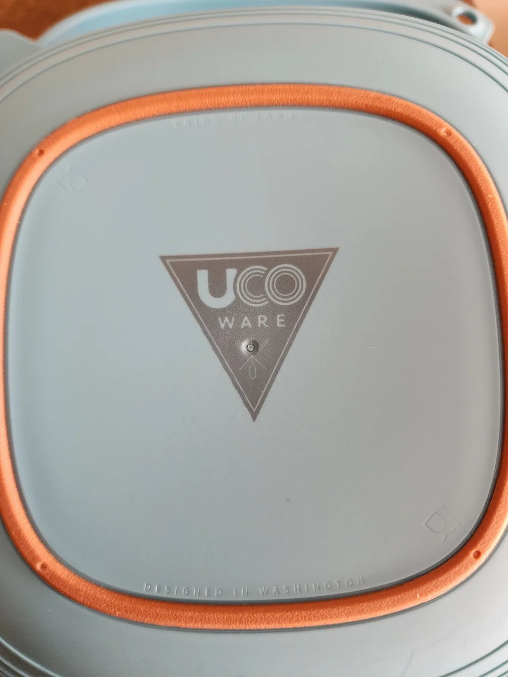 UCO Blue Silicone Plate with Copper Utensil Set. Camping